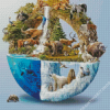 Animals Globe Diamond Painting