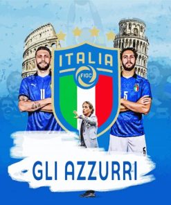 Azzurri Italy National Football Team Diamond Painting