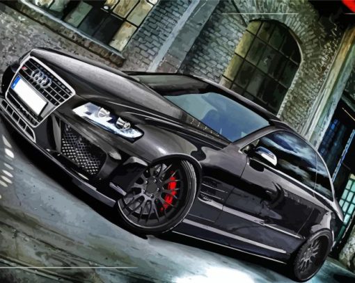 Black Audi A4 Car Diamond Painting