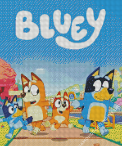 Bluey Cartoon Diamond Painting