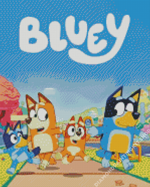 Bluey Cartoon Diamond Painting