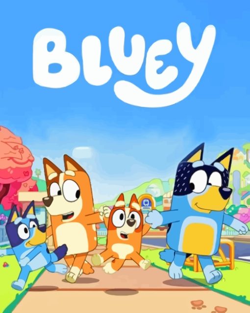 Bluey Cartoon Diamond Painting