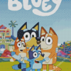 Bluey Cartoon Poster Diamond Painting