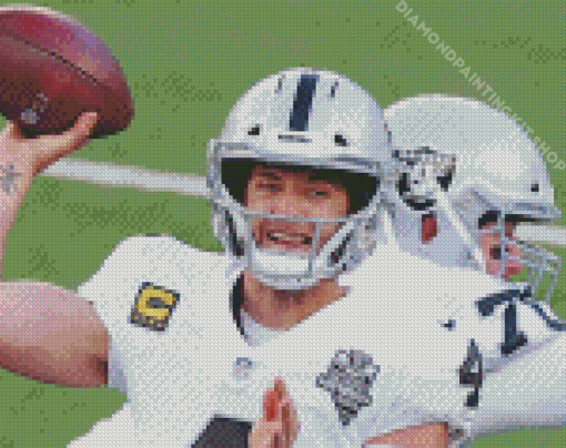 Derek Carr Footballer Diamond Painting