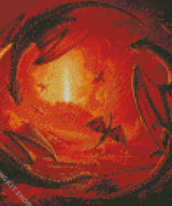 Fantasy Circular Dragons Art Diamond Painting