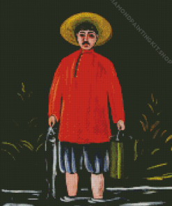 Fisherman In A Red Shirt By Pirosmani Diamond Painting