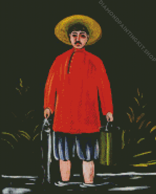 Fisherman In A Red Shirt By Pirosmani Diamond Painting