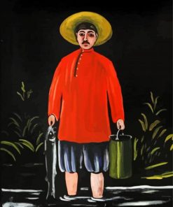 Fisherman In A Red Shirt By Pirosmani Diamond Painting