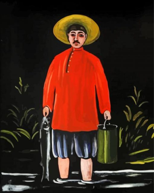 Fisherman In A Red Shirt By Pirosmani Diamond Painting