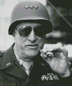 George Patton Smoking Diamond Painting