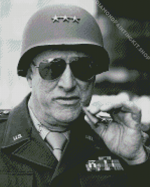 George Patton Smoking Diamond Painting