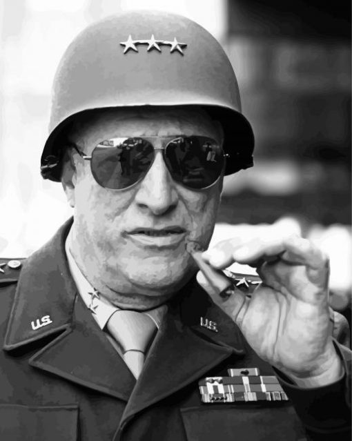 George Patton Smoking Diamond Painting