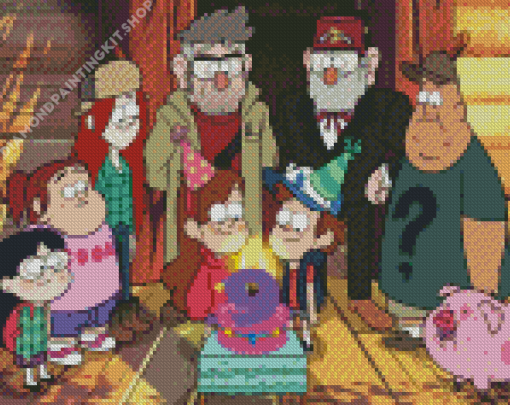 Gravity Falls Characters Diamond Painting