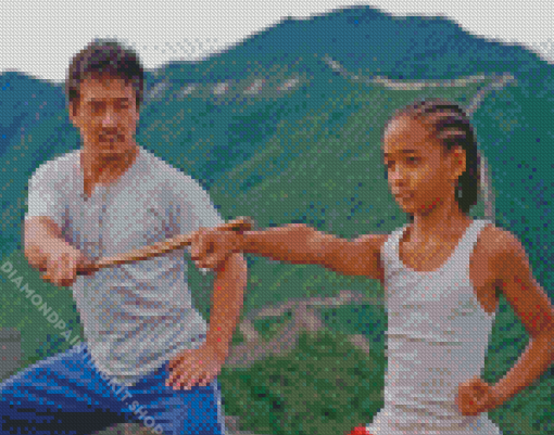 Jackie And Jaden The Karate Kid Diamond Painting