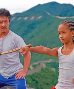 Jackie And Jaden The Karate Kid Diamond Painting