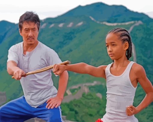 Jackie And Jaden The Karate Kid Diamond Painting