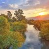 Jordan River At Sunset Diamond Painting