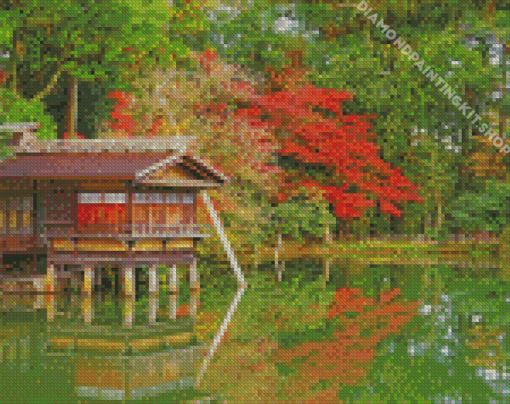 Kenrokuen Garden Kanazawa Japan Diamond Painting