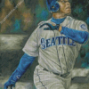 Mariners Baseball Team Player Diamond Painting