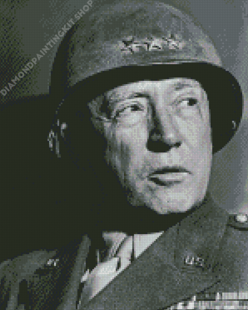 Monochrome George Patton Diamond Painting