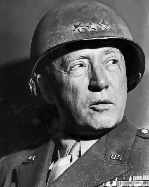 Monochrome George Patton Diamond Painting