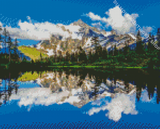 Mt Baker Reflection Diamond Painting