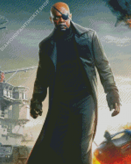 Nick Fury Character Diamond Painting