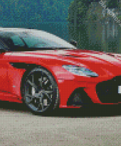 Red Aston Martin Sport Car Diamond Painting