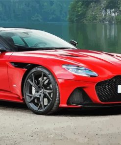 Red Aston Martin Sport Car Diamond Painting