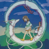 Spirited Away Circular Dragon Diamond Painting