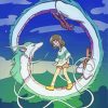 Spirited Away Circular Dragon Diamond Painting