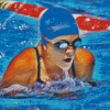 Swimmer In Swimming Competition Diamond Painting