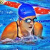 Swimmer In Swimming Competition Diamond Painting