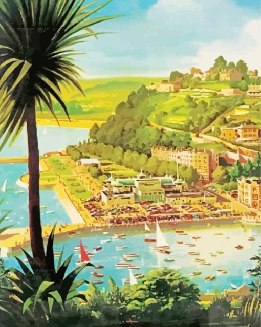 Torquay Town Poster Diamond Painting