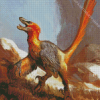 Velociraptor Dinosaur Art Diamond Painting