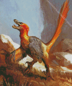 Velociraptor Dinosaur Art Diamond Painting