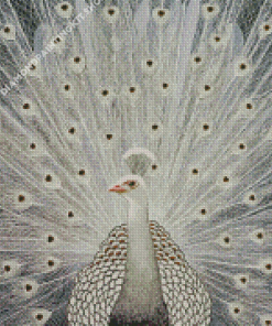 White Peacock Diamond Painting