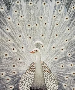 White Peacock Diamond Painting