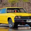 Yellow 1969 Chevy Chevelle Car Diamond Painting