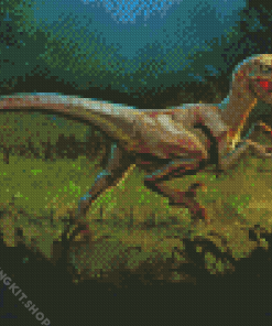 Velociraptor Dinosaur Diamond Painting