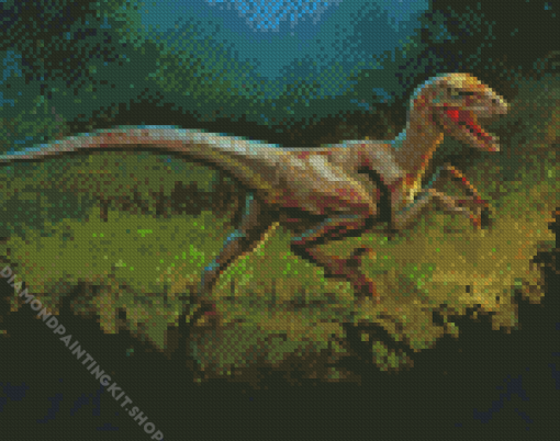 Velociraptor Dinosaur Diamond Painting