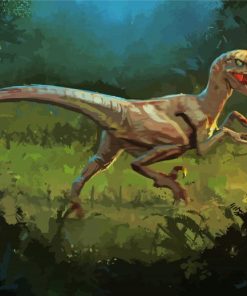 Velociraptor Dinosaur Diamond Painting