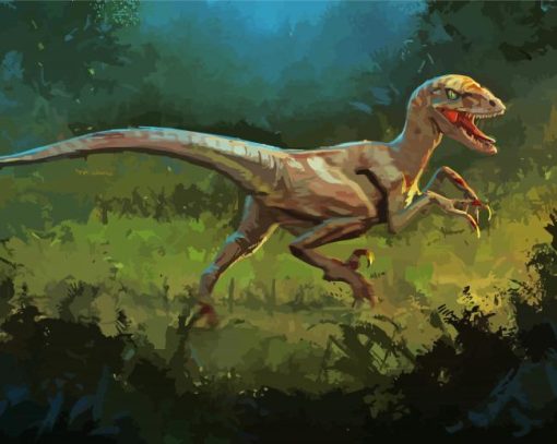 Velociraptor Dinosaur Diamond Painting