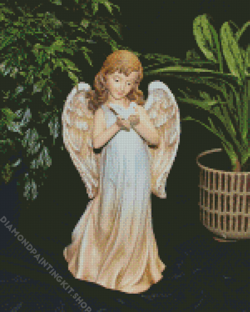 Angel Holding Dove Deco Diamond Painting