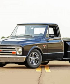 Black Trucks 1967 Chevy Stepside Diamond Painting