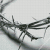 Black And White Crown Of Thorns Art Diamond Painting