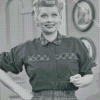 Black And White Lucille Ball Diamond Painting