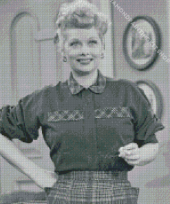 Black And White Lucille Ball Diamond Painting