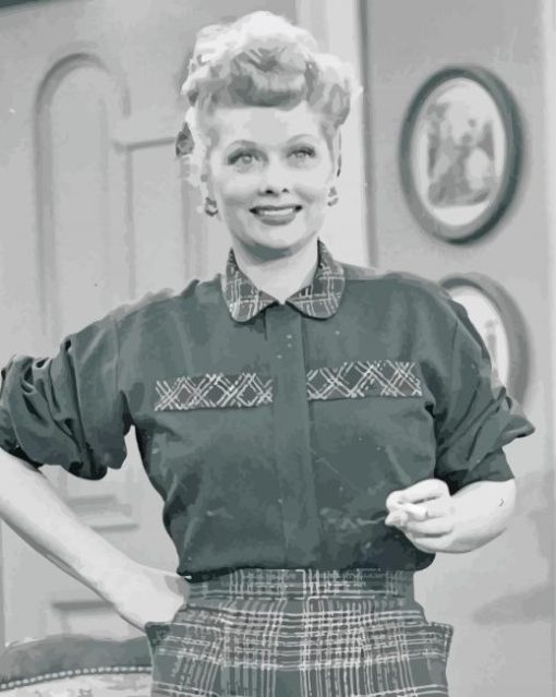 Black And White Lucille Ball Diamond Painting