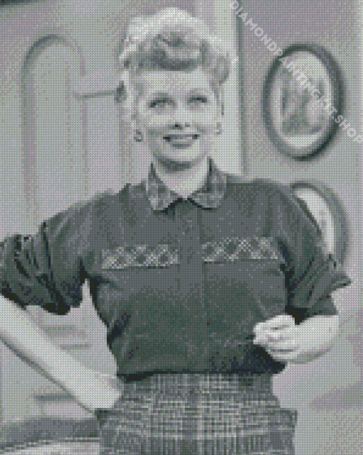 Black And White Lucille Ball Diamond Painting